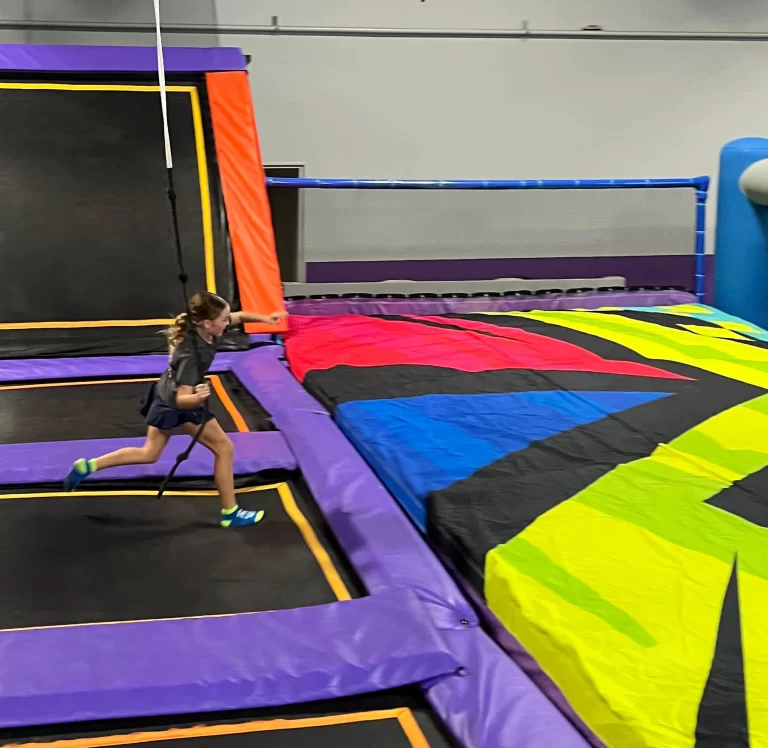 rope swing and airbag